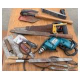 Lot of tools,saws,Makita drill