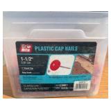 plastic cap nails  One – half inch round cap