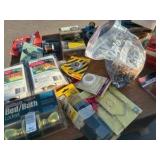 tote of misc parts