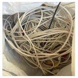 four cameras and bag of wire