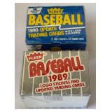 1989 and 1990 Fleer Updated Factory Sealed Baseball Card Sets