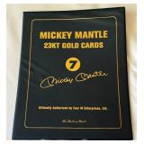 Mickey Mantle 2 23kt Gold Card Baseball Book