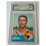 1963 Topps Goerge Brunet #538 High # Graded 8 NM-MT Vintage Baseball Card