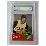 Bob Veale 1963 Topps #87 Graded 7 NM Vintage Baseball Card