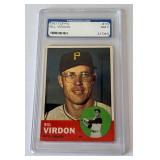 1963 Topps Bill Virdon #5 Graded 7 NM Vintage Baseball Card