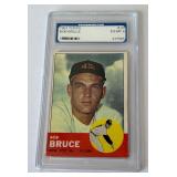 1963 Topps Bob Bruce #24 Graded 6 EX-NM Vintage Baseball Card