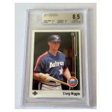 Craig Biggio RC Beckett 8.5 NM-MT+ 1989 Upper Deck #273 Rookie Baseball Card