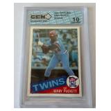 Kirby Puckett Graded 10 Gem Mint RC 1985 Topps #536 Rookie Minnesota Twins Baseball Card