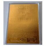 Michael Jordan and Chicago Bulls 23kt Gold 1997 Starting Five Limited Edition Basketball Card