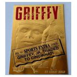 Ken Griffey Jr 23kt Gold 2000 Limited Edition Baseball Card