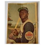 Roberto Clemente 1967 Topps Pin-Ups Poster #11 Vintage Baseball Card