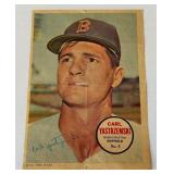 Carl Yastrzemski 1967 Topps Pin-Ups Poster #5 Vintage Baseball Card