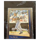 Paul Molitor Autographed Baseball Card in Plaque