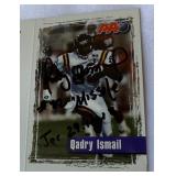 Quadry Ismail Autographed Minnesota Vikings Football Card