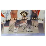 Shannon Sharpe Autographed 1997 Leaf Jumbo Football Card