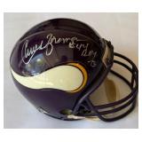 Chuck Foreman Autographed and Inscribed "#44 ROY 73" Mini Minnesota Vikings Football Helmet
