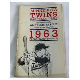 1963 Minnesota Twins Baseball Vintage Press Guide