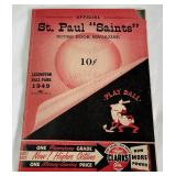 1949 St. Paul Saints Vintage Baseball Program