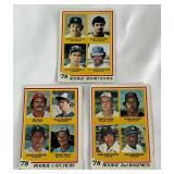 1978 Topps 3-Card Star Rookie Lot - Molitor, Trammell, Whitaker, Murphy