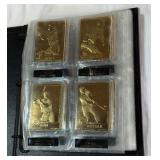 22kt Gold Baseball Card Set by Danbury Mint - Complete