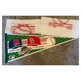 Minnesota Twins 1987 World Series Pennant w/ 1987 and 1991 Homer Hankies