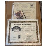 Johnny Unitas Autographed Photo w/ COA Nicely Framed Shadowbox and Mini Football Helmet