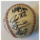 Joe Mauer and Justin Morneau Autographed 2005 Minnesota Twins Baseball w/ 9 Total Signatures