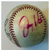 Joe Mauer and Justin Morneau Autographed 2005 Minnesota Twins Baseball w/ 9 Total Signatures