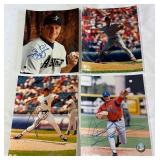 (4) Baseball Autographed 8x10" Photos - 1