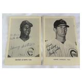 (2) Vintage Chicago Cubs Autographed Team Issues Photos - George Altman and Randy Hundley