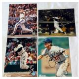 (4) Baseball Autographed 8x10" Photos - 4