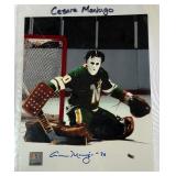 Cesare Maniago Autographed 8x10" Photo w/ COA - Minnesota North Stars Hockey