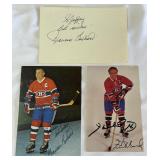 Maurice and Henri Richard Autographed Hockey Cards