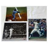 (3) Autographed Baseball 8x10" Photos