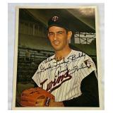 Frank Quilici Autographed Vintage Minnesota Twins Baseball Team Issue Photo