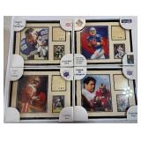 (4) Limited Edition Framed Football Lithographs - Jerry Rice, Steve Young, Emmitt Smith, Drew Bledsoe