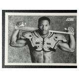 Bo Jackson Iconic Shoulder Pad Bat Photo 1990 Score Football Card No. 697