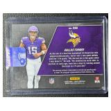Dallas Turner 2024 Zenith Rookie Patch Auto Minnesota Vikings Rookie Football Card 46/50 No. 238