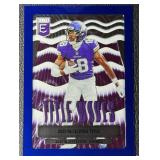 Justin Jefferson 2023 Donruss Elite Title Waves Blue 10/25 Minnesota Vikings Football Card No. TW-5