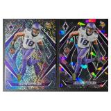 Justin Jefferson 2-Card Minnesota Vikings Parallel Football Card Lot