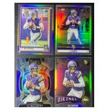 JJ McCarthy 4-Card Silver Holo Minnesota Vikings Football Card Lot