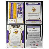 JJ McCarthy 4-Card Silver Holo Minnesota Vikings Football Card Lot