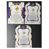 JJ McCarthy 3-Card Select Silver Holo Minnesota Vikings Football Card Lot