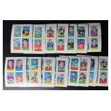 15 1969 Topps 4 in 1 Instacc Stamp Vintage Football Cards