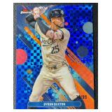 Byron Buxton 2025 Topps Finest Blue 70/99 Minnesota Twins Baseball Card No. 91