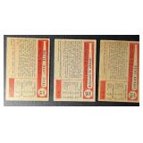 3-Card 1954 Bowman Vintage Baseball Card Lot