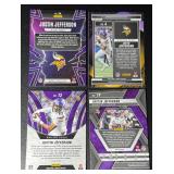 Justin Jefferson 4-Card Parallel/Numbered Minnesota Vikings Football Card Lot