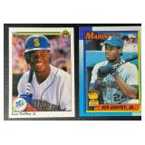 Ken Griffey Jr 1990 UD & 1990 Rookie Cup Baseball Card Lot