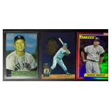 Mickey Mantle 3-Card New York Yankees Baseball Card Lot