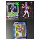 JJ McCarthy 3-Card Minnesota Vikings Rookie Football Card Lot